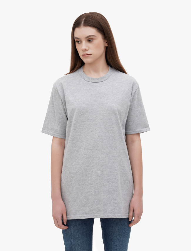 PRIME Classic Grey Melange Unisex T-shirt, Grey, S