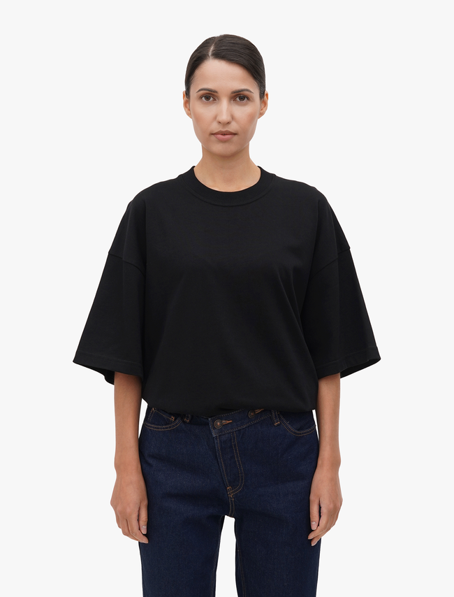 RELAX Oversized Black Unisex T-shirt, Black, S