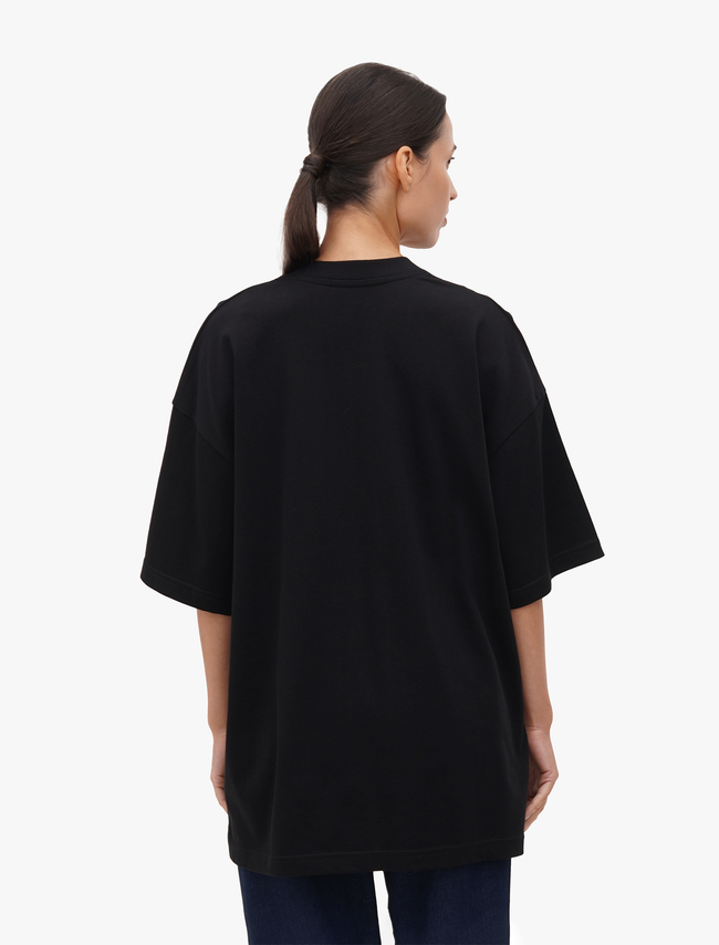 RELAX Oversized Black Unisex T-shirt, Black, S