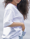 POSITIFF women oversized T-shirt, White, OSFA