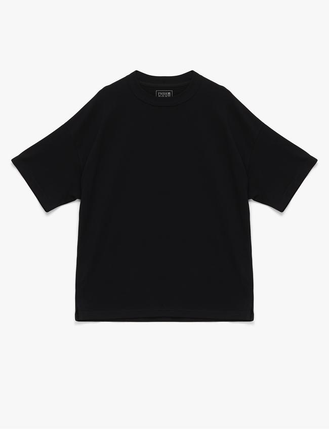 BOX Oversized Black Unisex T-shirt, Black, S