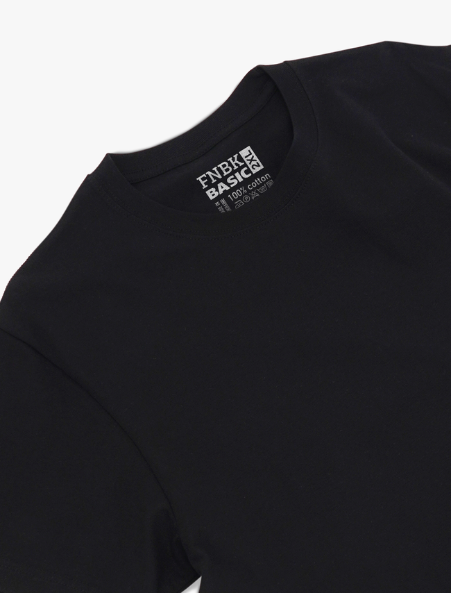 BASIC Classic Black Unisex T-shirt, Black, S